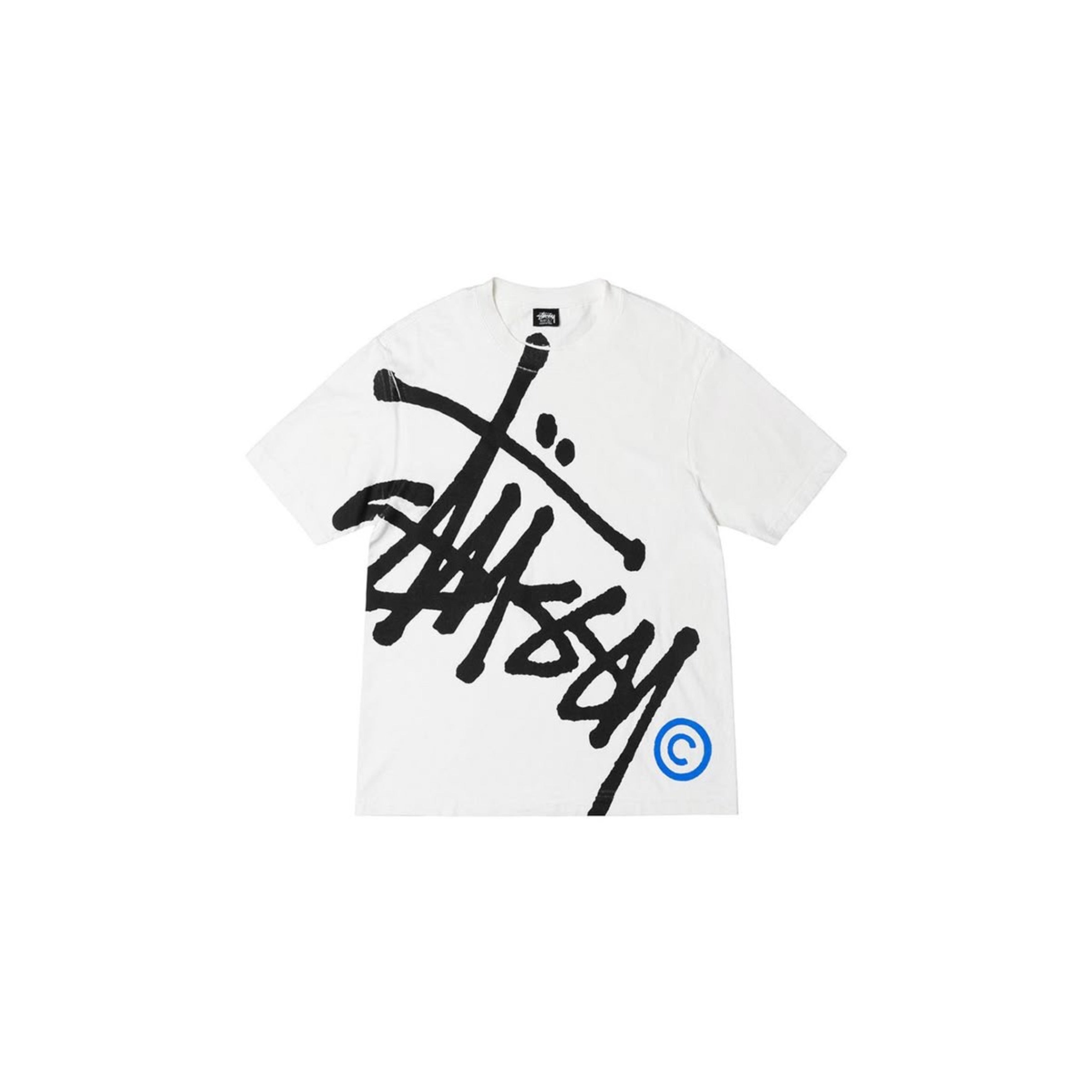 Stussy big text white  t-shirt ᵛᵉⁿᵈᵒʳ